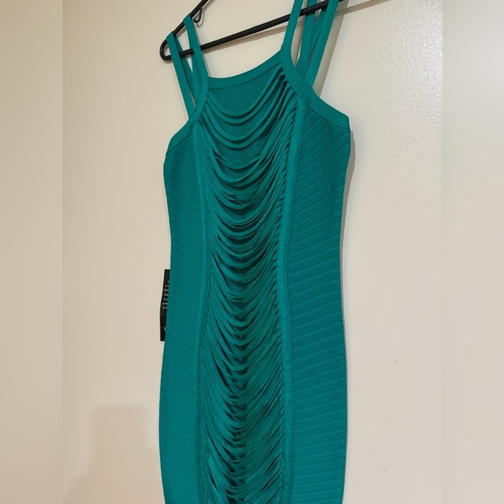 Bebe drape strips bandage dress size small